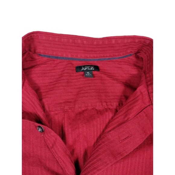 Apt. 9 Mens Casual Shirt XL Red Button Down Dress Long Sleeve Spread Collar - Picture 2 of 7